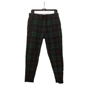 Old Navy Flannel Jogger Pajama Pants. Navy/green/red. Size M. Soft and c…